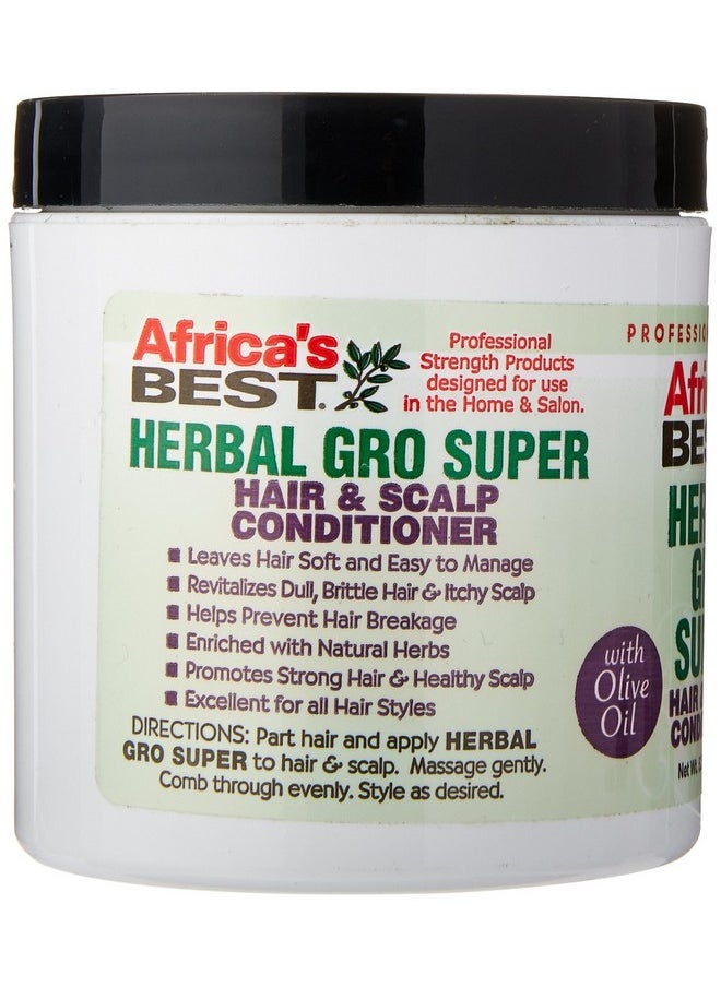 Africa's Best Maximum Strength Super Gro Hair & Scalp Conditioner, 5.25 oz,Yellow,38422