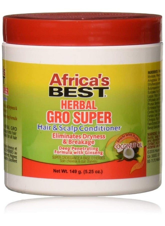 Africa's Best Maximum Strength Super Gro Hair & Scalp Conditioner, 5.25 oz,Yellow,38422