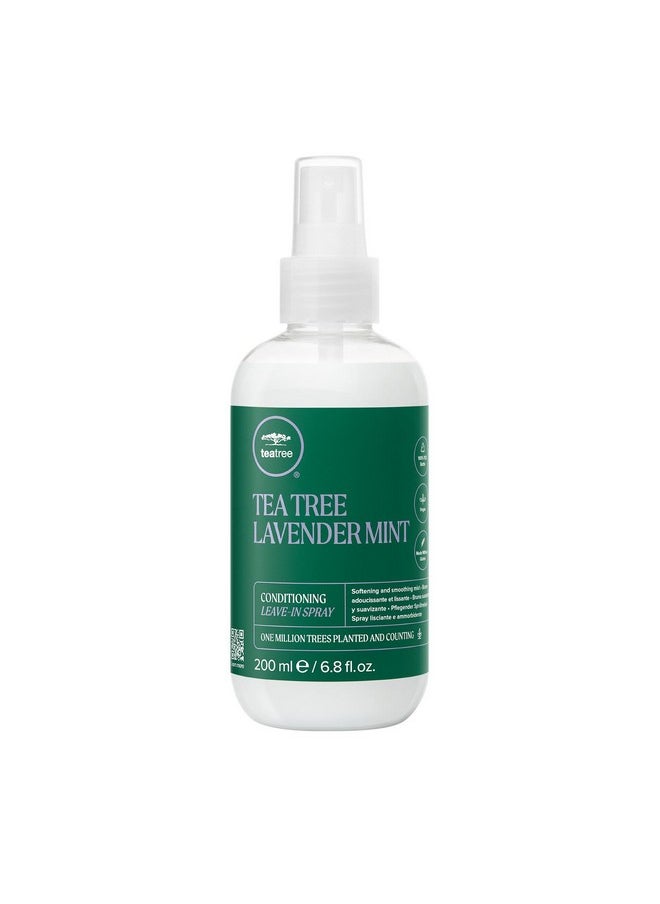 Tea Tree Lavender Mint Conditioning Leave-In Spray, Lightweight Leave-In Conditioner, Softens + Smooths, For Coarse + Dry Hair, 6.8 fl. oz.