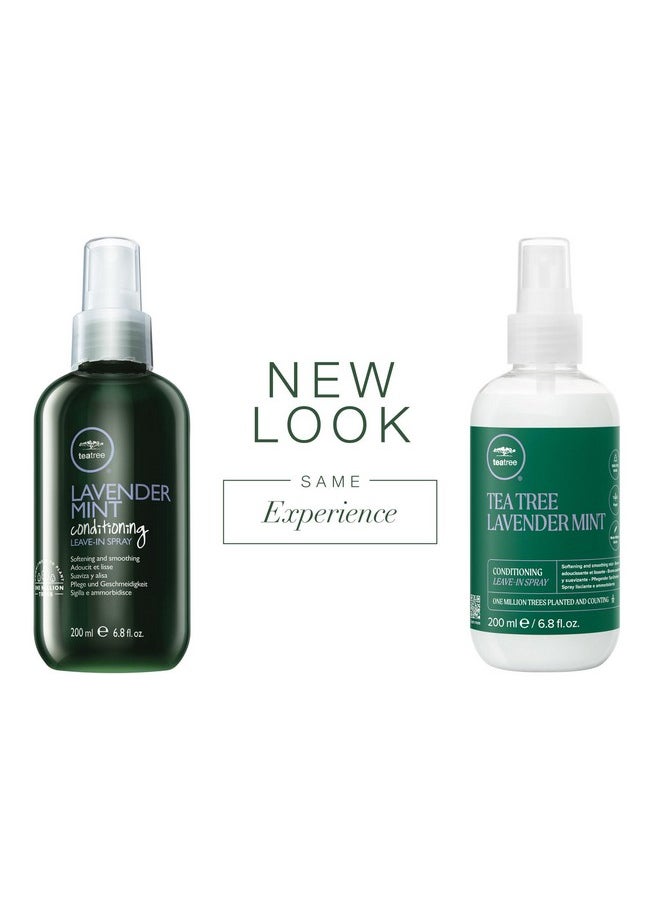 Tea Tree Lavender Mint Conditioning Leave-In Spray, Lightweight Leave-In Conditioner, Softens + Smooths, For Coarse + Dry Hair, 6.8 fl. oz.