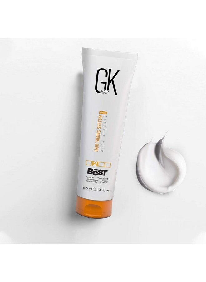 GK HAIR Global Keratin The Best (3.4 Fl Oz/100ml) Smoothing Keratin Hair Treatment - Professional Brazilian Complex Blowout Straightening For Silky Smooth & Frizz Free Hair