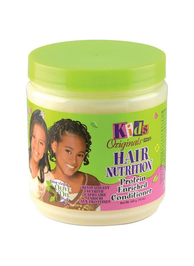 Originals by Africa's Best Kids Hair Nutrition Protein Enriched Conditioner, Natural Botanical Blend of Herbal Extracts, Vitamins and Proteins Moisturize Hair, 15oz Jar
