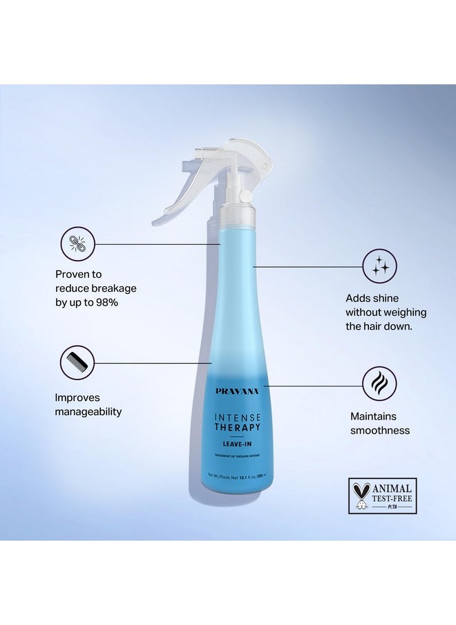 PRAVANA Intense Therapy Leave-In Conditioner Spray Treatment & Detangler | Instantly Detangles & Hydrates | Equalizes Hair Porosity | For All Hair Types | Strengthens & Softens Hair | 10.1 Fl Oz