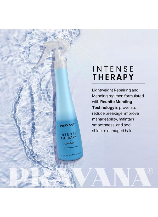 PRAVANA Intense Therapy Leave-In Conditioner Spray Treatment & Detangler | Instantly Detangles & Hydrates | Equalizes Hair Porosity | For All Hair Types | Strengthens & Softens Hair | 10.1 Fl Oz