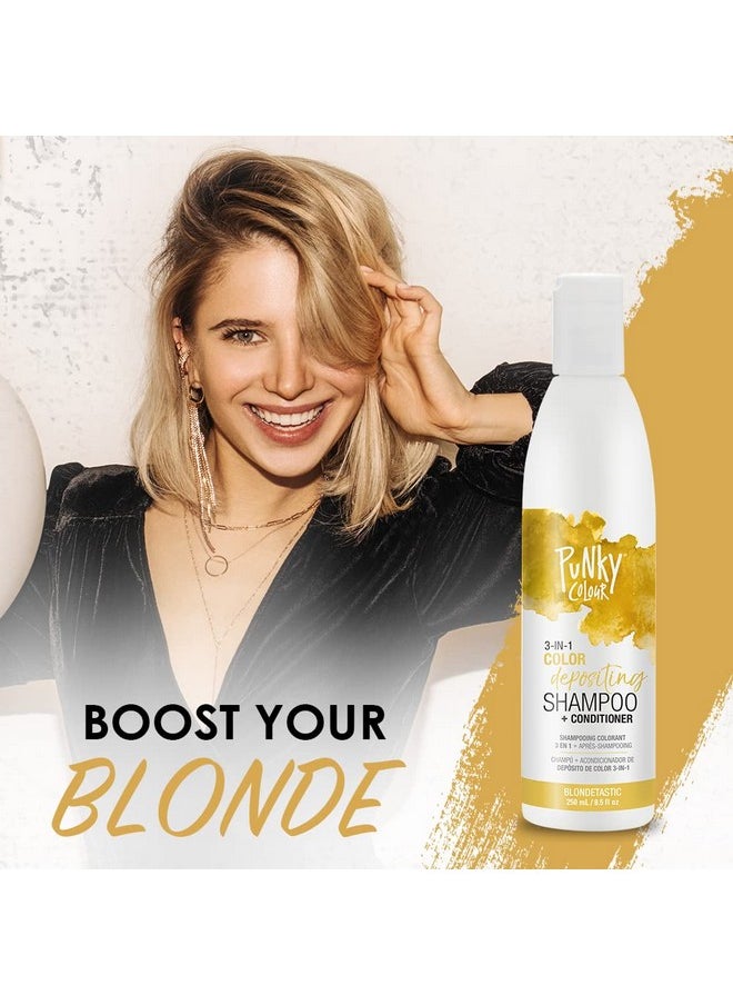 Punky Colour 3-in-1 Color Depositing Hair Cleanser & Conditioner, 8.5 fl oz. (Blondetastic)