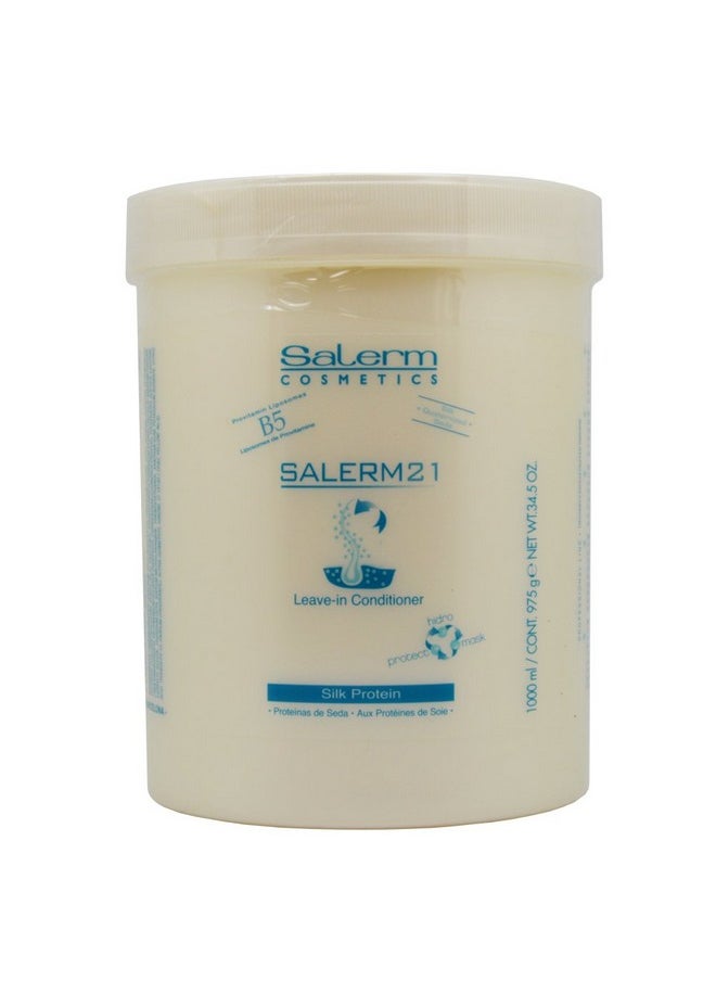 Salerm Cosmetics 21 LEAVE-IN Conditioner, B5 Provitamin Lipsomes & Silk Protein (34.5 oz - large tub size)