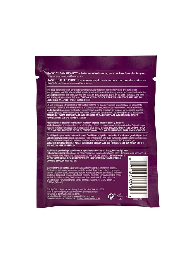 Hask Macadamia Oil Moisturizing Deep Conditioning Treatment Packet, 1.75 Ounce