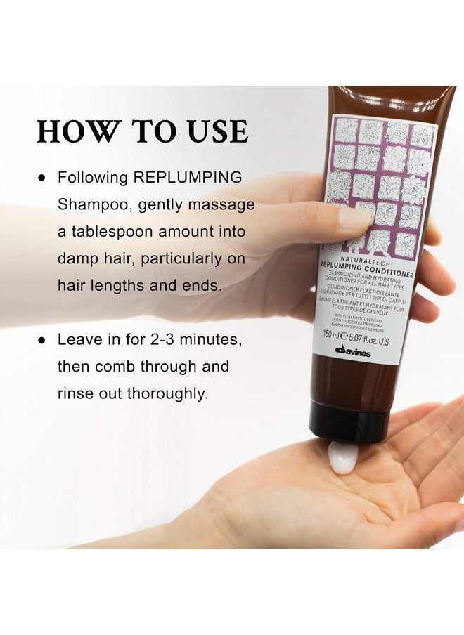 Davines Naturaltech REPLUMPING Conditioner, Renew Elasticity While Replenishing, Moisturizing And Detangling, 5.07 fl. oz.