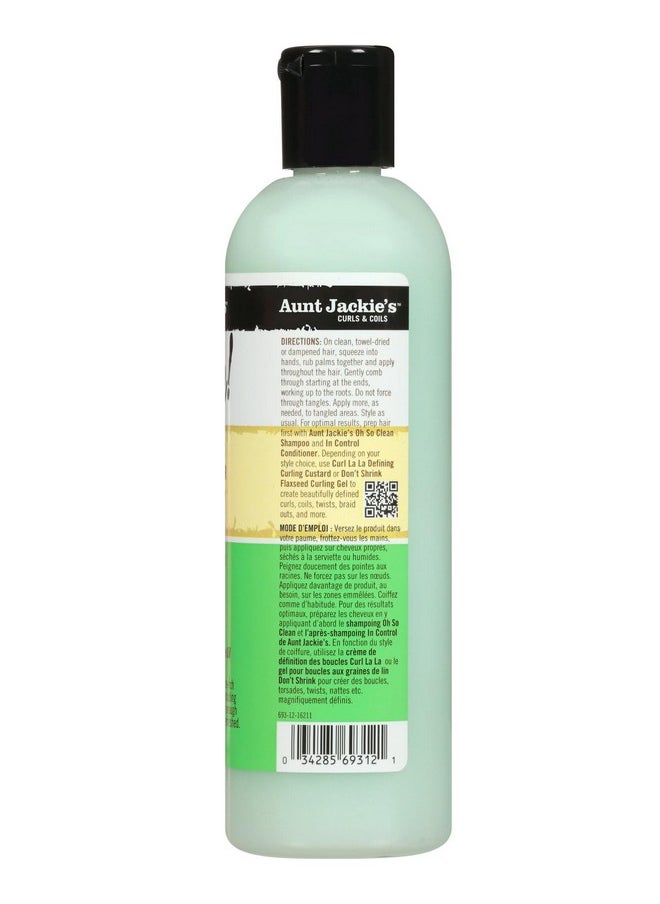 Aunt Jackie's Curls and Coils Quench Moisture Intensive Leave-In Hair Conditioner for Natural Curls, Coils and Waves, Enriched with Shea Butter, 12 oz