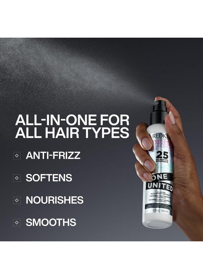 Redken One United All-In-One Leave In Conditioner | Multi-Benefit Treatment | Heat Protectant Spray for Hair | All Hair Types | Paraben Free