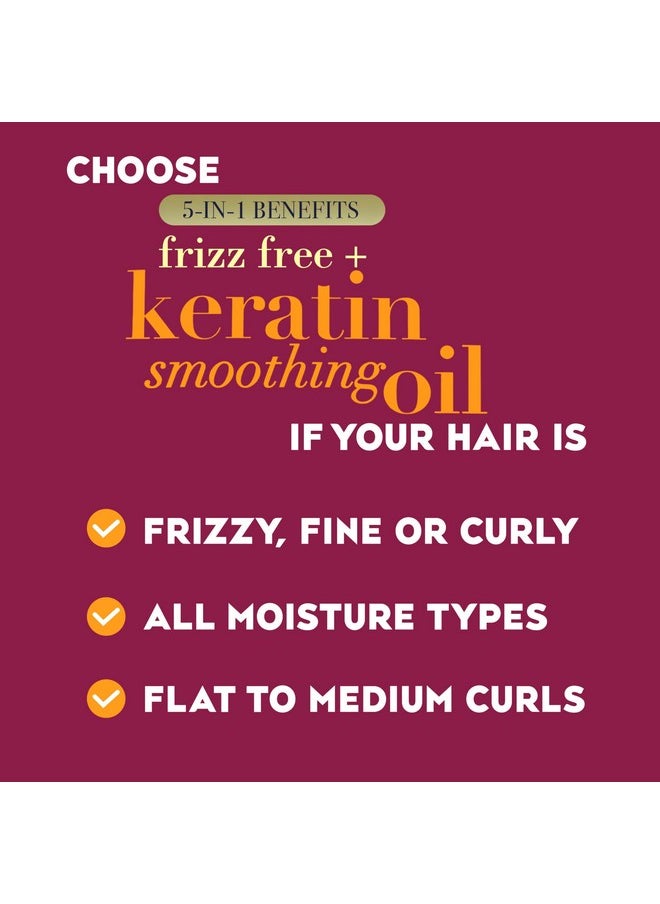 OGX Frizz-Free + Keratin Smoothing Oil Conditioner, 25.4 fl oz