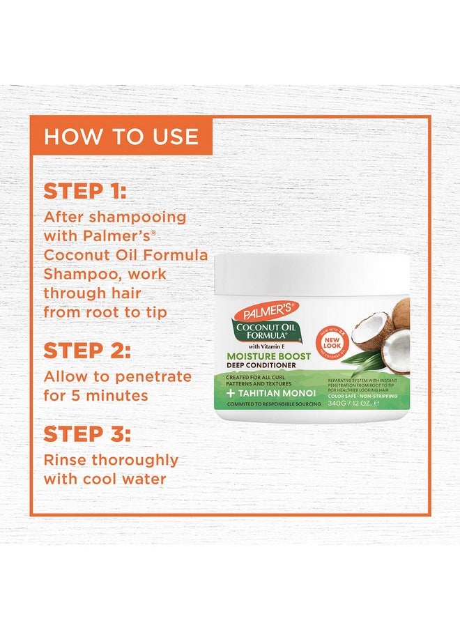 Palmer's Coconut Oil Formula Moisture Boost Deep Hair Conditioner, 12 Ounce
