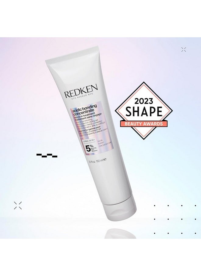 Redken Bonding Leave In Conditioner for Damaged Hair | Acidic Bonding Concentrate | Sulfate Free Leave In Treatment | Strengthens Weak Hair | Hair Repair | Safe for Color-Treated Hair & All Hair Types
