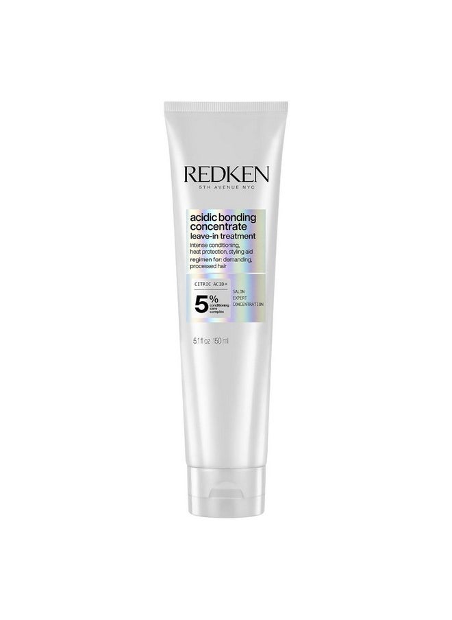 Redken Bonding Leave In Conditioner for Damaged Hair | Acidic Bonding Concentrate | Sulfate Free Leave In Treatment | Strengthens Weak Hair | Hair Repair | Safe for Color-Treated Hair & All Hair Types
