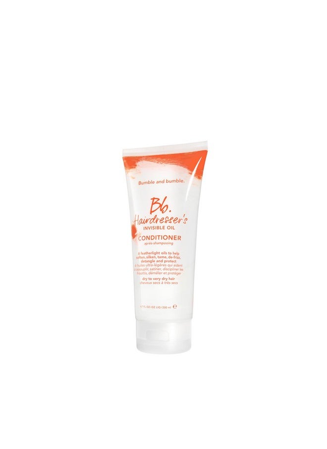 Bumble and bumble Hairdresser's Invisible Oil Hydrating Conditioner | Hydrating, Anti Frizz, Shine, Color Safe | Curly, Wavy, Straight | With Argan Oil, Coconut Oil + Grapeseed Oil, 6.7 fl. oz.
