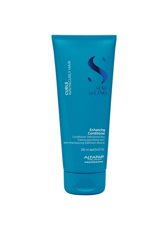 Alfaparf Milano Semi Di Lino Curls Enhancing Hair Conditioner - Color Safe Conditioner to Hydrate, Detangle & Nourish Wavy and Curly Hair - Vegan Conditioner for Frizz Control (6.76 Fl Oz / 200 ml)