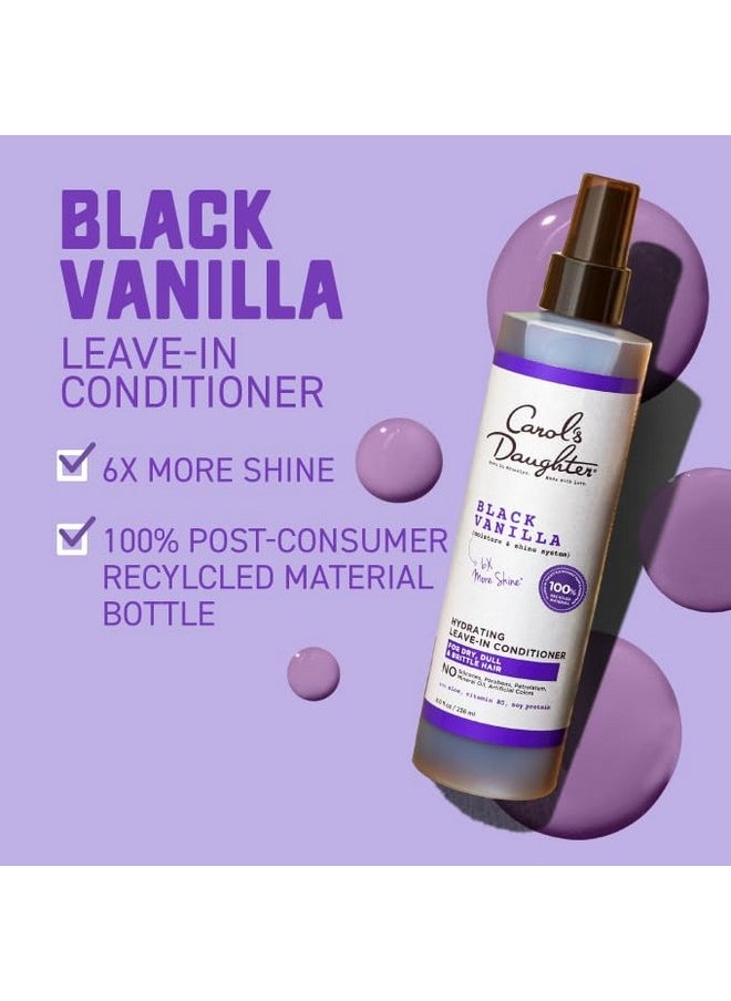 Carol's Daughter Black Vanilla Leave In Conditioner for Curly, Wavy or Natural Hair, Moisturizing Hair Care for Dry, Dull or Brittle Hair, 8 Fl Oz