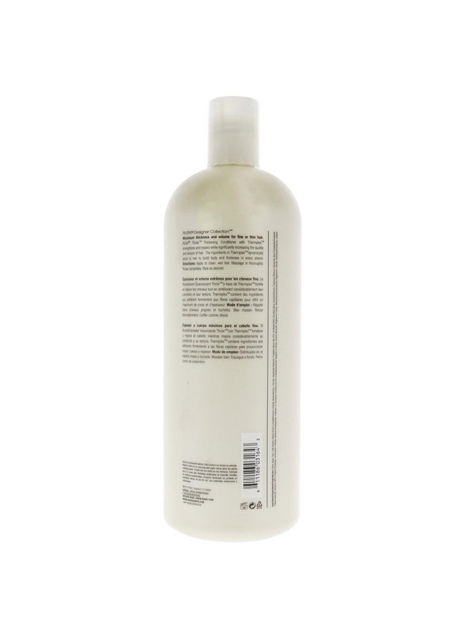 RUSK Designer Collection Thicker Thickening Conditioner for Fine or Thin Hair, 33.8 Oz, Daily-Use Thickening Conditioner that Strengthens and Repairs, Gives Full-Bodied Appearance