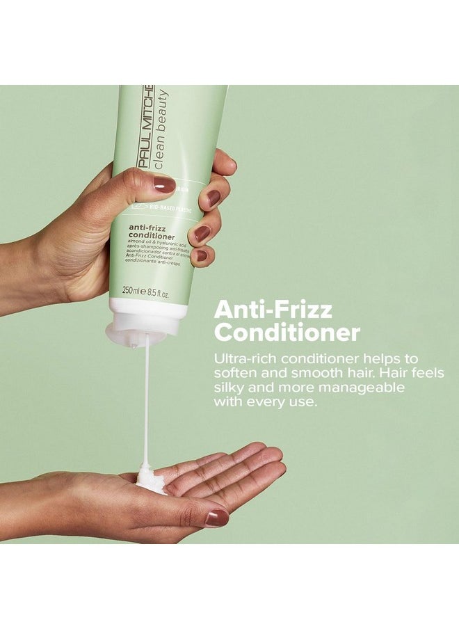 Paul Mitchell Clean Beauty Anti-Frizz Conditioner, Ultra-Rich Formula, Improves Elasticity, For Textured, Frizz-Prone Hair