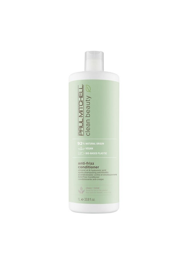 Paul Mitchell Clean Beauty Anti-Frizz Conditioner, Ultra-Rich Formula, Improves Elasticity, For Textured, Frizz-Prone Hair