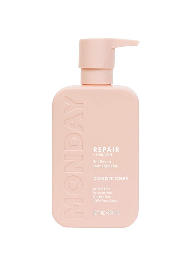 MONDAY HAIRCARE Repair Conditioner 12 oz. (354 ML) for Dry to Damaged Hair, Made with Keratin, Coconut Oil, Shea Butter and Vitamin E