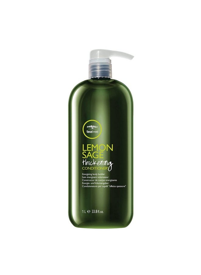 Tea Tree Lemon Sage Thickening Conditioner, Builds Body + Boosts Volume, For Fine Hair, 33.8 fl. oz.