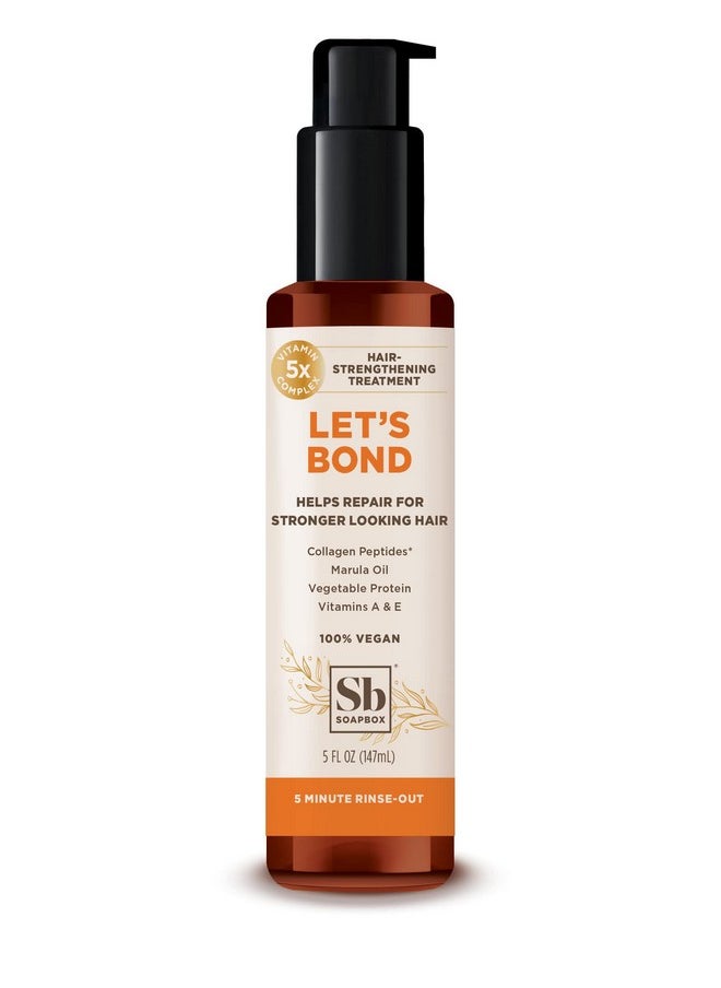 Soapbox Let's Bond Hair Treatment with Collagen Peptides - Repair Damaged Hair, Prevent Breakage, Nourish & Strengthen Fine, Frizzy Hair, Paraben Free & Color Safe, 5oz