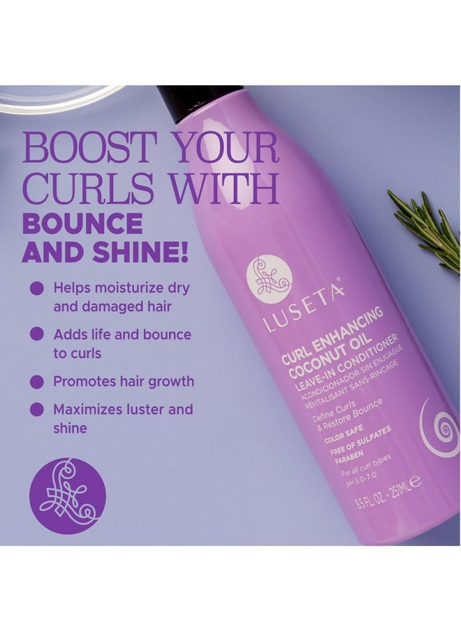 Luseta Leave in Conditioner for Curly with Coconut Oil Promotes Shining, Bouncy, Frizz-free, Sulfate Free Paraben Free 8.5Fl Oz