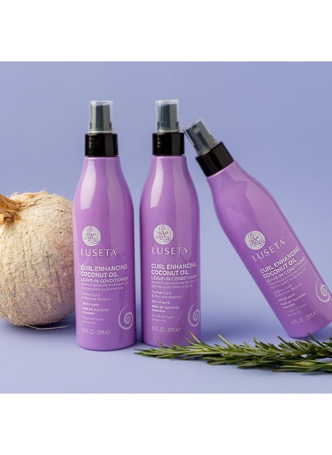 Luseta Leave in Conditioner for Curly with Coconut Oil Promotes Shining, Bouncy, Frizz-free, Sulfate Free Paraben Free 8.5Fl Oz