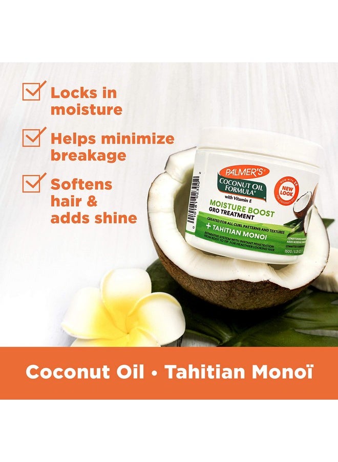 Palmer's Coconut Oil Formula Moisture Gro Hairdress Hair Cream, Restorative Leave In Conditioner to Minimize Breakage and Add Shine, 5.25 Ounce Jar