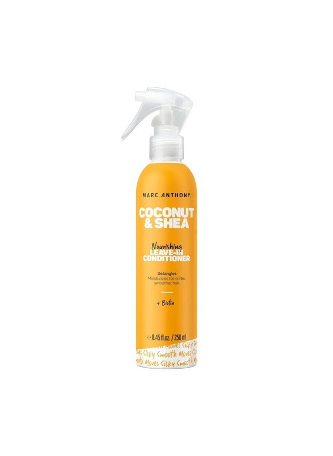 Marc Anthony Leave-In Conditioner Spray, Coconut Oil & Shea Butter - Anti-Frizz Biotin Detangling Spray to Moisturize for Softer Smoother Hair - Color Safe & Sulfate Free Styling Product