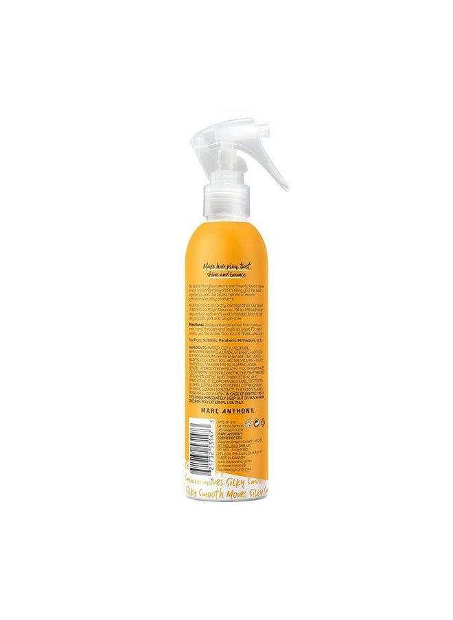 Marc Anthony Leave-In Conditioner Spray, Coconut Oil & Shea Butter - Anti-Frizz Biotin Detangling Spray to Moisturize for Softer Smoother Hair - Color Safe & Sulfate Free Styling Product