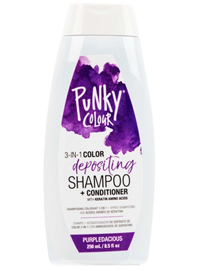 Punky Colour 3-in-1 Color Depositing Hair Cleanser & Conditioner, 8.5 fl oz. (Purpledacious)