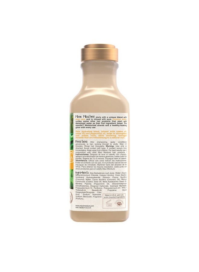 Maui Moisture Strength & Length + Castor & Neem Oil Conditioner, Curly Hair Product for Dry, Damaged Hair, 13 Fl Oz