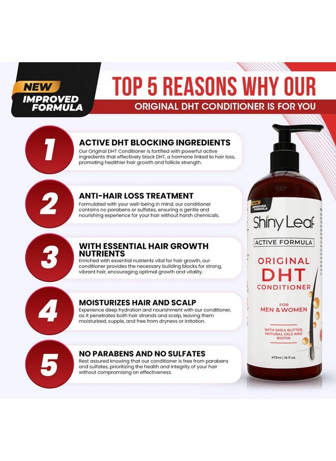 DHT Blocker Conditioner with Rosemary Leaf Oil for Hair Growth, Softer & Smoother Hair, Paraben & Sulfate Free, 16 oz