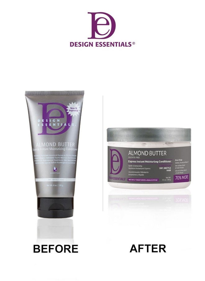 Design Essentials Almond Butter Express Instant Moisturizing Conditioner for Dry, Brittle Hair, 11 Ounce (Pack of 1)