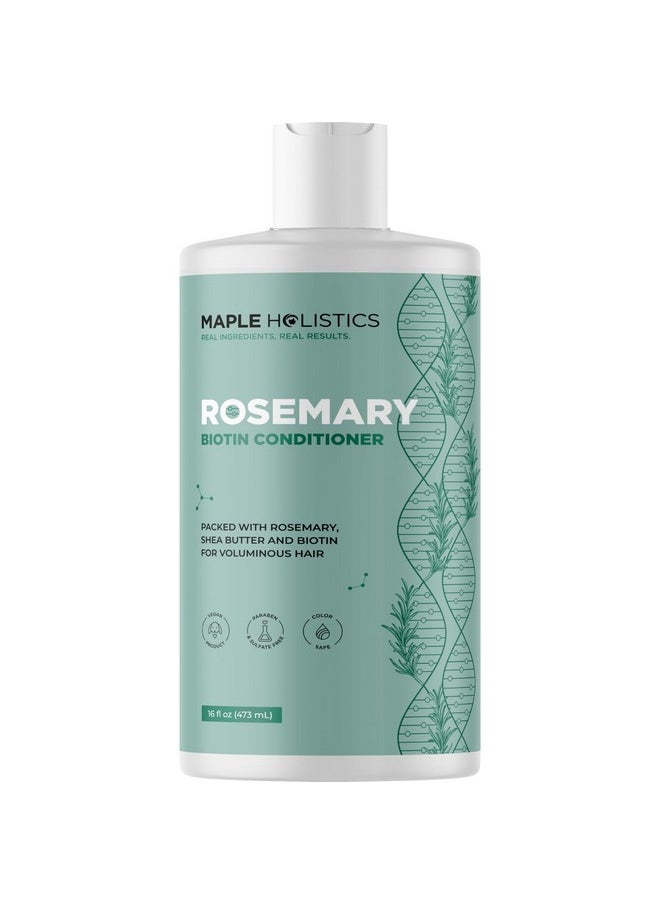 Biotin Rosemary Conditioner for Hair Growth - Vegan Sulfate Free Rosemary Biotin Conditioner for Hair Growth with Moisturizing & Volumizing Rosemary Essential Oil for Fine Weak & Dull Hair (16 Fl Oz)
