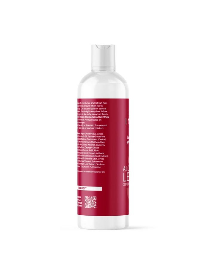 Inahsi Aloe Hibiscus Leave-In Conditioner | Hair Conditioner for Men, Women, or Kids with Curly Hair | Hair Products for Naturally Curly Hair 12 oz | Made in the USA