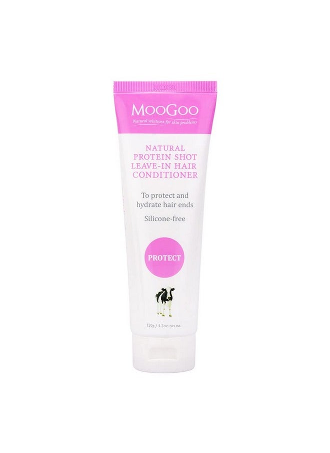 MooGoo Protein Shot Leave In Conditioner - A Natural Hydrating Hair Treatment for Dry Damaged Hair - for Women and for Men. Paraben Free, Cruelty Free.