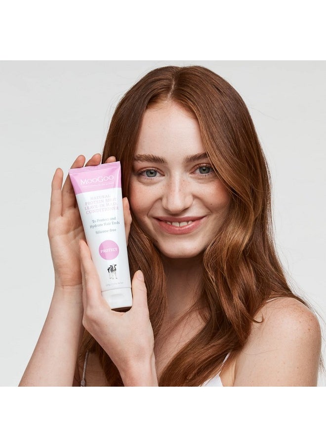 MooGoo Protein Shot Leave In Conditioner - A Natural Hydrating Hair Treatment for Dry Damaged Hair - for Women and for Men. Paraben Free, Cruelty Free.