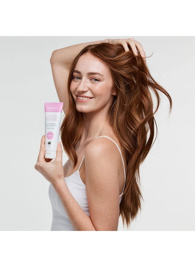 MooGoo Protein Shot Leave In Conditioner - A Natural Hydrating Hair Treatment for Dry Damaged Hair - for Women and for Men. Paraben Free, Cruelty Free.