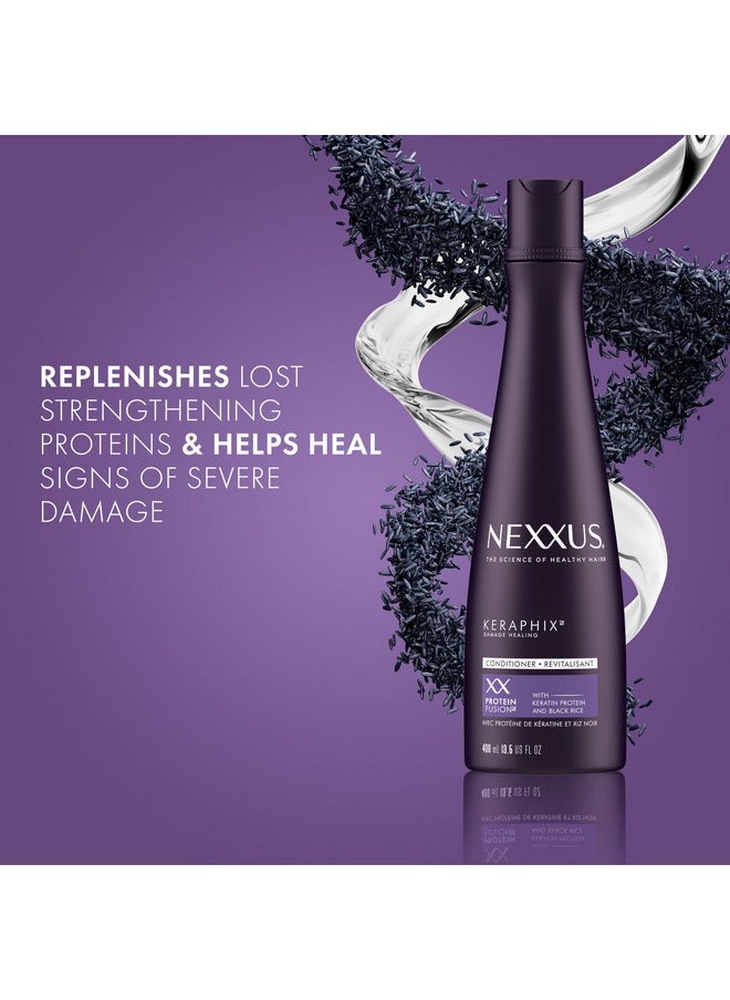 Nexxus Keraphix Conditioner Keraphix with ProteinFusion for Damaged Hair With Keratin Protein and Black Rice 13.5 oz