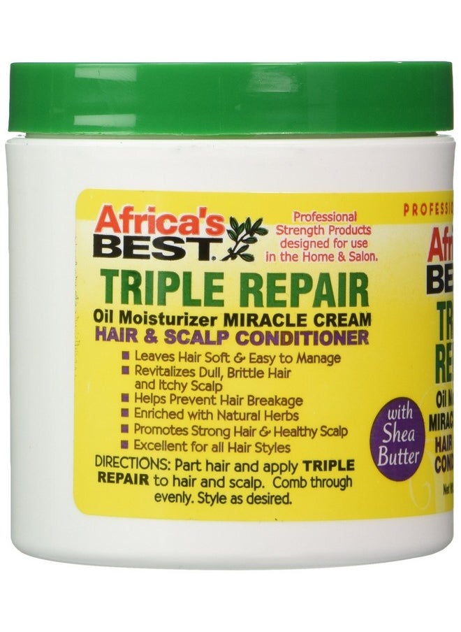 Africa's Best Triple Repair Oil Moisturizer Hair and Scalp Conditioner, 6 Ounce (Packaging May Vary)