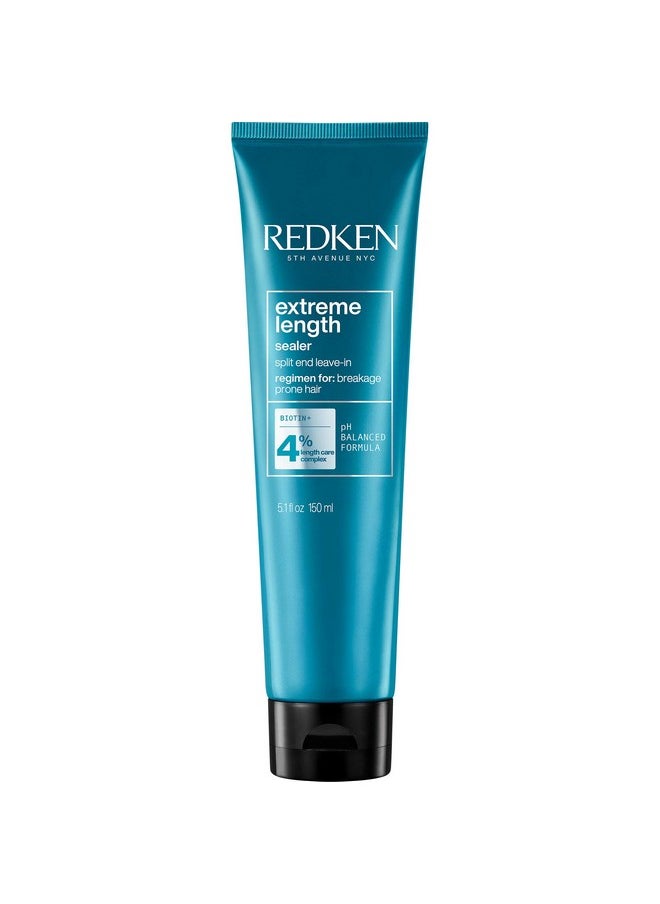 Redken Extreme Length Leave-In Conditioner | For Hair Growth | Seals Split Ends & Prevents Breakage | Infused With Biotin | 5.1 Fl Oz