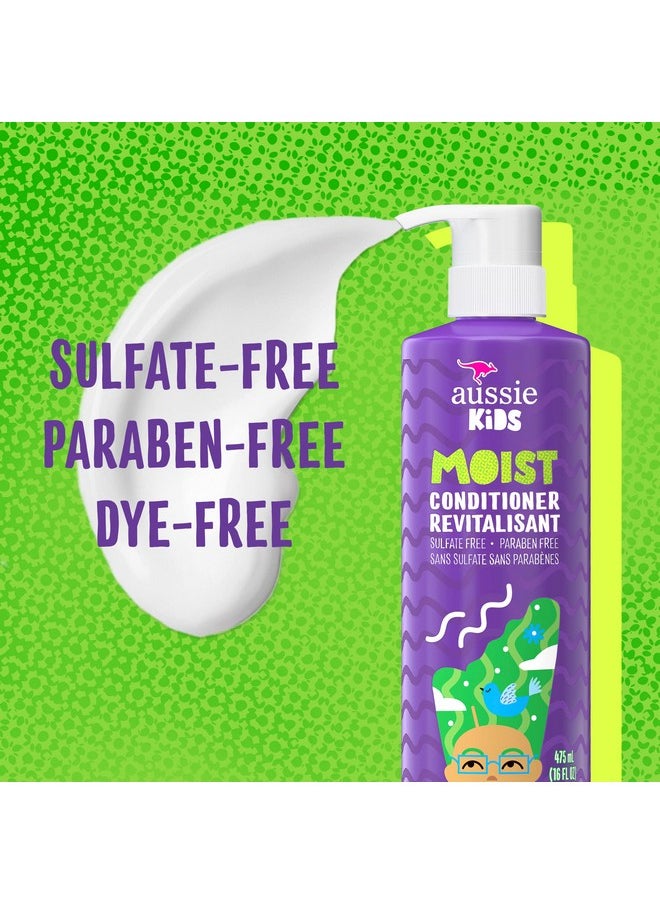 Aussie Kids Moist Sulfate Free Conditioner for Kids, 16 fl oz, Pack of 4
