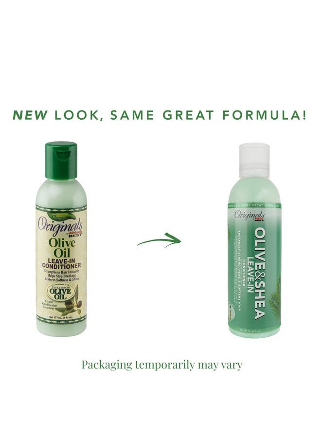 Originals by Africa's Best Olive Oil Leave-In Conditioner, Stop Breakage and Strengthen Hair Instantly, Restores Shine, Moisturizing, Strengthening, Revitalizing, 6 oz