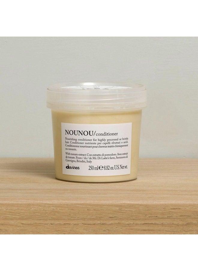 Davines NOUNOU Conditioner | Hydrating Deep Conditioner for Bleached, Permed, Relaxed, Damaged or Very Dry Hair | Replenishes Chemically Processed Hair | 8.45 fl oz