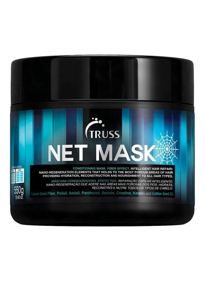 TRUSS Net Hair Mask - Deep Conditioning Treatment + Hair Repair Mask for Curly Hair - Detangle + Hydrate Curls while Soothing Damage - Anti Frizz + Humidity Blocking (19.40 oz)