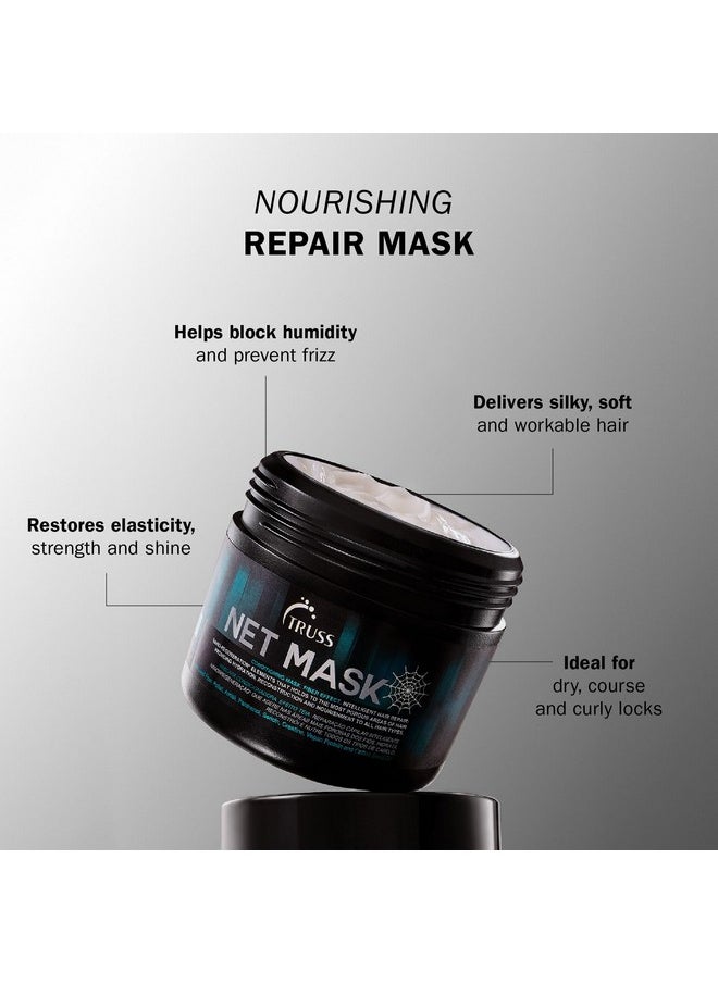 TRUSS Net Hair Mask - Deep Conditioning Treatment + Hair Repair Mask for Curly Hair - Detangle + Hydrate Curls while Soothing Damage - Anti Frizz + Humidity Blocking (19.40 oz)