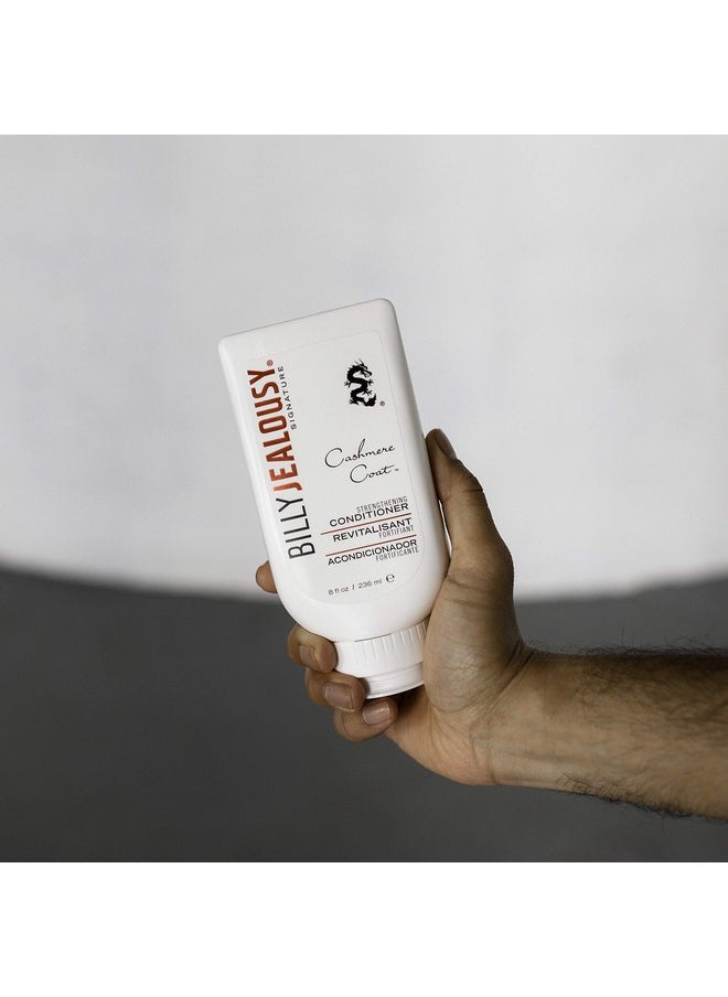 Billy Jealousy Cashmere Coat Hair Conditioner for Men, Strengthening & Hydrating Conditioner Infused with Peppermint, Lemon Fruit & Swertia Extract Ideal for Fine, Thinning Hair, 8 Fl Oz